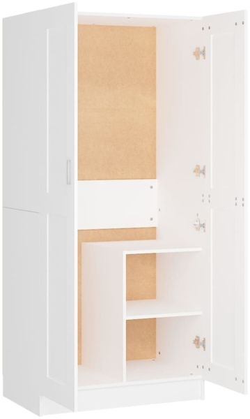 vidaXL Kleiderschrank Weiß 82,5x51,5x180 cm Holzwerkstoff 803434