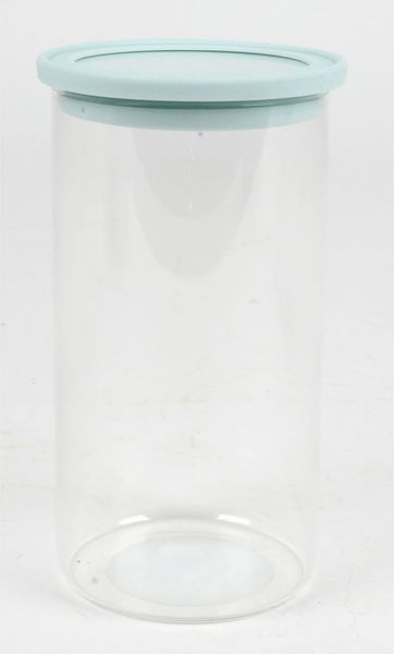 Vorratsglas 1100 ml rund mit Silikondeckel 2-fach sortiert Glasbehälter Küchenaufbewahrung Lebensmittelaufbewahrung