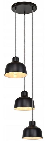 Nettlife Pendelleuchte Schwarz 1/3 Flammig Hängelampe Vintage E27 Hängeleuchte Pendellampe, Höhenverstellbar, ohne Leuchtmittel, für Esstisch Schlafzimmer Esszimmer Küchen Wohnzimmer Hotel Restaurant