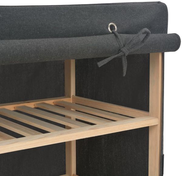 vidaXL Schuhschrank mit Abdeckung Grau 79 x 40 x 80 cm Stoff 248195 Bild 6