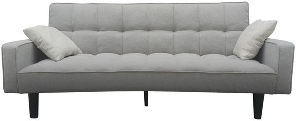 HTI-Living Schlafsofa Schlafsofa Brigga One Grau, Stück 1 Teile, Funktionscouch inklusive 2 Zierkissen