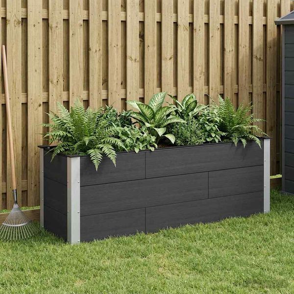 vidaXL Hochbeet Schwarz 150 x 50 x 54 cm 42038980