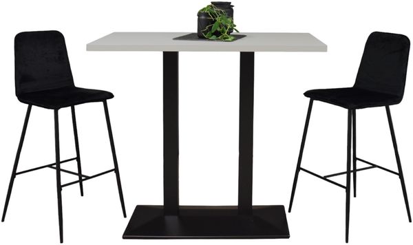 Tresentisch Electra 120x70x106 schwarz matt/kreidegrau matt lack 14671