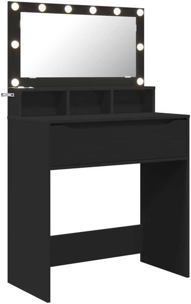 vidaXL Schlafzimmer-Frisiertische Schwarz 80 x 39,6 x 135 cm 888968 Bild 2
