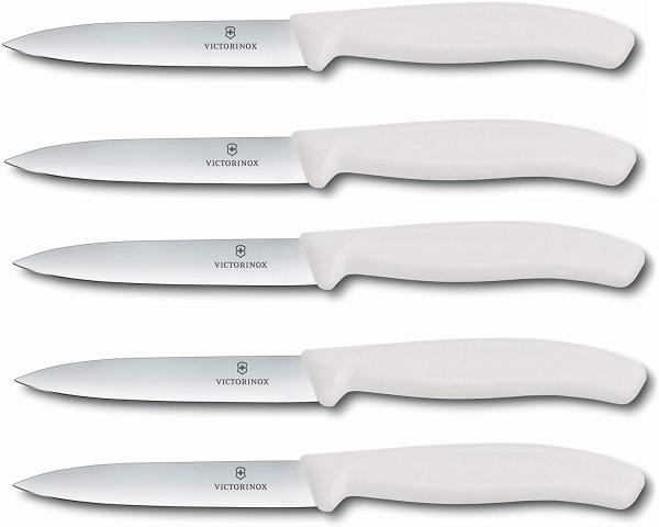 Victorinox | Swiss Classic Gemüsemesser | 10 cm Klinge | 5er Set | ideal für präzise Schnitte | ergonomischer Griff | langlebig und vielseitig