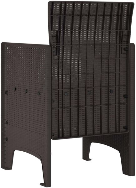vidaXL Gartenstuhl mit Kissen 2 pcs Braun 53 x 49 x 85 cm Polypropylen 847453 Bild 5