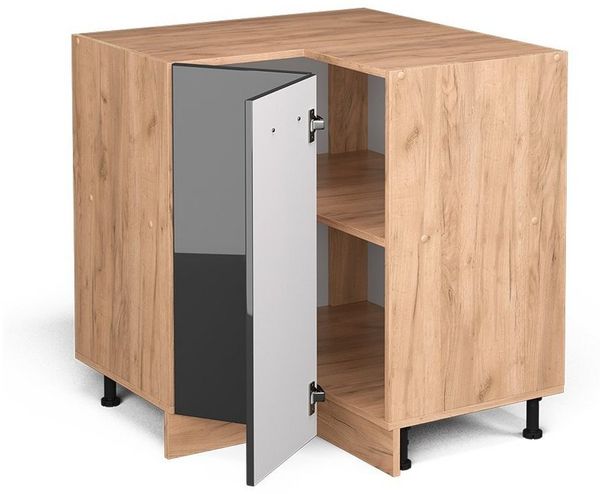 Vicco Küchenschrank Küchenzeile R-Line, Anthrazit Hochglanz, Eckunterschrank, ohne AP Bild 3