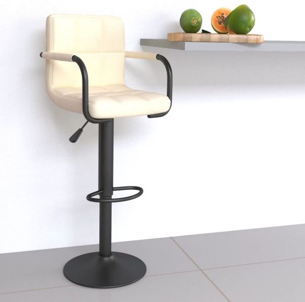 vidaXL Barhocker Creme Stoff [334627] Bild 9