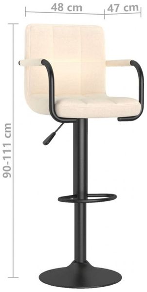 vidaXL Barhocker Creme Stoff [334627] Bild 17