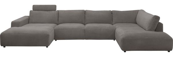 Musterring Wohnlandschaft Lucia U-Form, Verschiedene Farben, Cord-Bezug, Gesamtbreite 434 cm