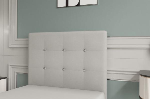 Boxspringbett Gästebett MARKOS 100x200cm Bettkasten Seite Rechts Stoff Hellgrau Bild 3