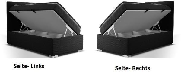 Boxspringbett Gästebett MARKOS 100x200cm Bettkasten Seite Rechts Stoff Hellgrau Bild 4