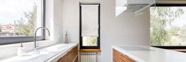 ondeco Tageslicht-Rollo ohne Bohren, Fenster innen Klemmfix Sichtschutzrollo Seitenzugrollo Klemmrollo, lichtdurchlässig und Blickdicht - 120x160 cm - Weiß Bild 8