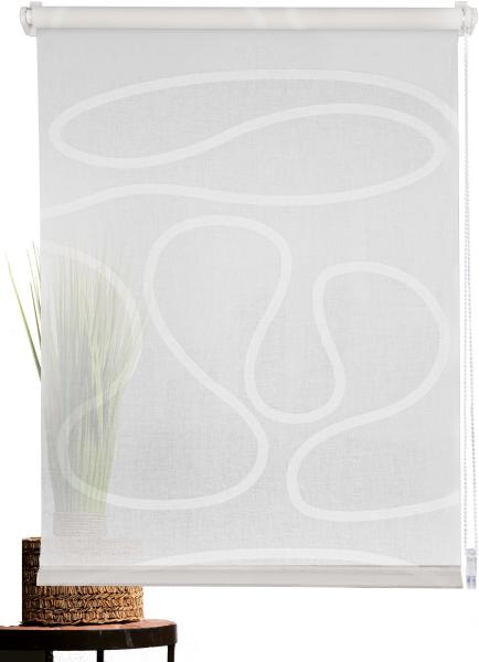 ondeco Tageslicht-Rollo ohne Bohren, Fenster innen Klemmfix Sichtschutzrollo Seitenzugrollo Klemmrollo, lichtdurchlässig und Blickdicht - 120x160 cm - Weiß Bild 6