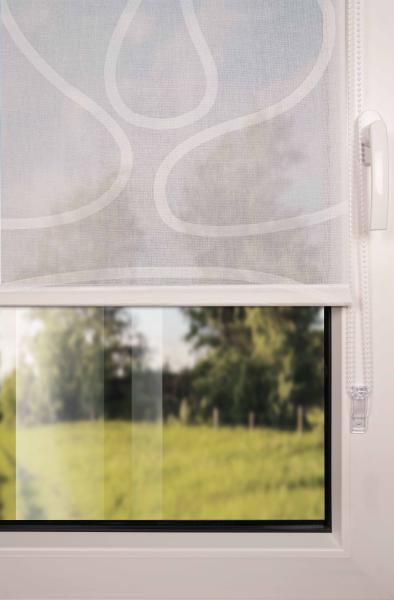 ondeco Tageslicht-Rollo ohne Bohren, Fenster innen Klemmfix Sichtschutzrollo Seitenzugrollo Klemmrollo, lichtdurchlässig und Blickdicht - 120x160 cm - Weiß Bild 4