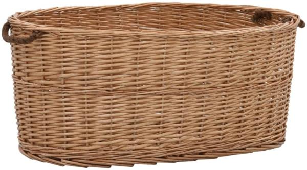 vidaXL Holzkorb mit Tragegriffen 78 x 54 x 34 cm Natur Weide 286983