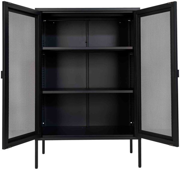 House Nordic Schrank, 2 Gittertüren, Stahl, schwarz, 80x40x120 cm Bild 3