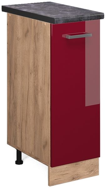 Apothekerschrank R-Line Rot Hochglanz 30 cm , AP Anthrazit Vicco