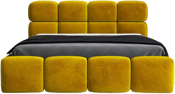 Polsterbett MONAKO 140x200 mit Matratze, Bettkasten und Lattenrost. Farbe: Bernesteigraun 34 Bild 3