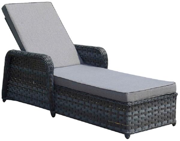 Luxus Premium Gartenliege Sonnenliege Gartenmöbel Polyrattan Relaxliege