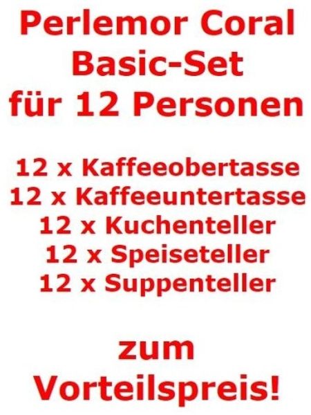 like. by Villeroy & Boch Perlemor Coral Basic-Set für 12 Personen / 60 Teile A U S L A U F !
