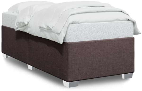 vidaXL Bettgestell ohne Matratze Dunkelbraun 100x200 cm Stoff 3284453