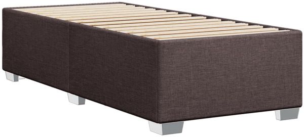 vidaXL Bettgestell ohne Matratze Dunkelbraun 100x200 cm Stoff 3284453 Bild 6