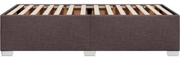 vidaXL Bettgestell ohne Matratze Dunkelbraun 100x200 cm Stoff 3284453 Bild 5