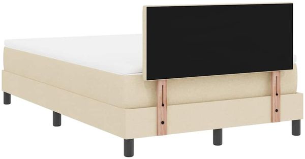 vidaXL Boxspringbett mit Kopfteil Creme 120 x 200 cm Stoff 3338760 Bild 9