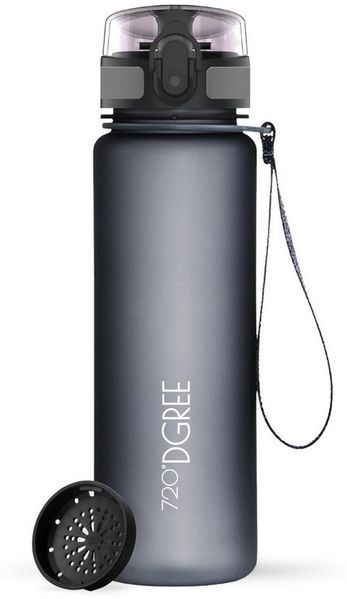720°DGREE Trinkflasche Trinkflasche uberBottle softTouch mit Sieb stone gray 0,5l