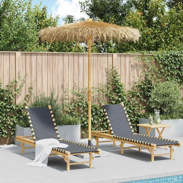 vidaXL Tiki-Schirm mit Bananenblatt-Dach 180 cm Bambus 4108223