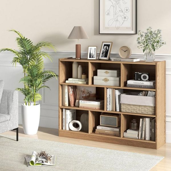 KOMFOTTEU Bücherregal Würfelregal, mit 8 Fächern, 122 x 32 x 93 cm