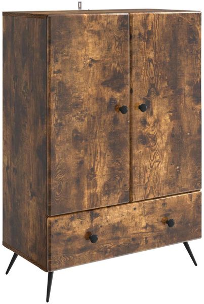 vidaXL Sideboard Geräucherte Eiche 66 x 34,5 x 95 cm Holzwerkstoff 895590