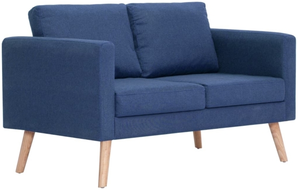 vidaXL 2-Sitzer-Sofa Stoff Blau [281355]