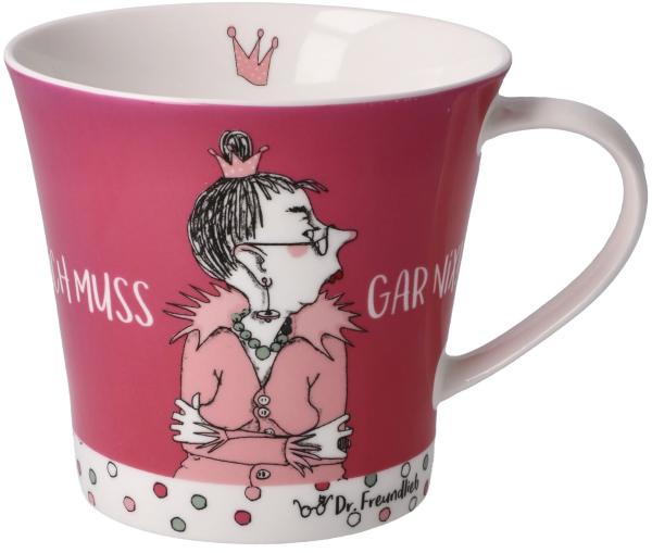 Goebel Coffee-Tea Mug Barbara Freundlieb - Ich muss gar nix, Tasse, Fine Bone China, Bunt, 350 ml, 27001061