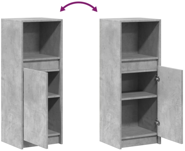 vidaXL LED-Sideboard Betongrau 38x34x100 cm Holzwerkstoff 852169 Bild 8