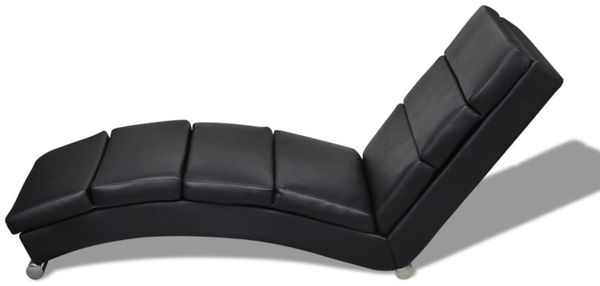 vidaXL Chaiselongue Schwarz Kunstleder 240711 Bild 4