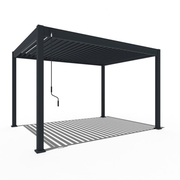 Weide Classic | Pergola Aluminium freistehend | 3 x 4 M | Lamellendach anthrazit