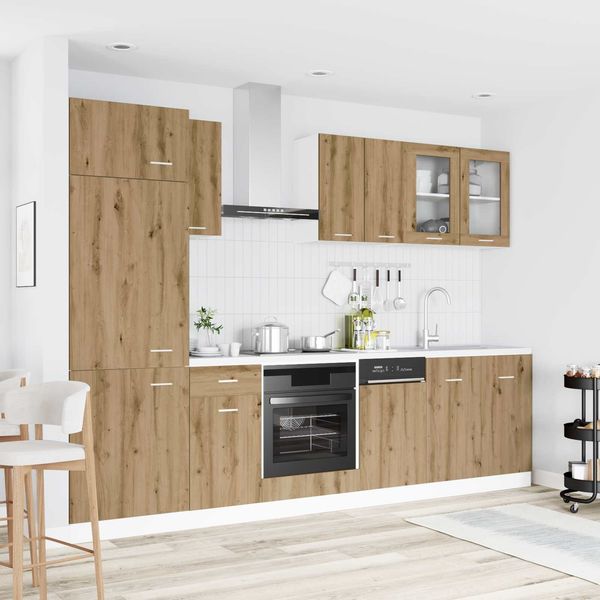 vidaXL Kücheneinheit Lyon 8 pcs Artisan-Eiche Holzwerkstoff 3445841