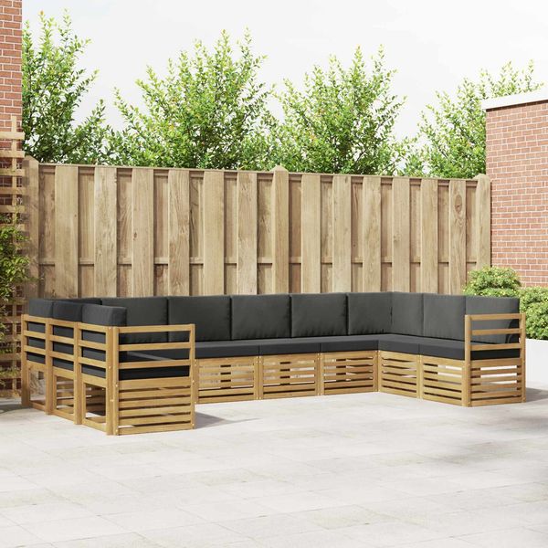 vidaXL Ecksofa Set 10 pcs Weiß und Anthrazit 363 x 185,5 x 73 cm 3392567