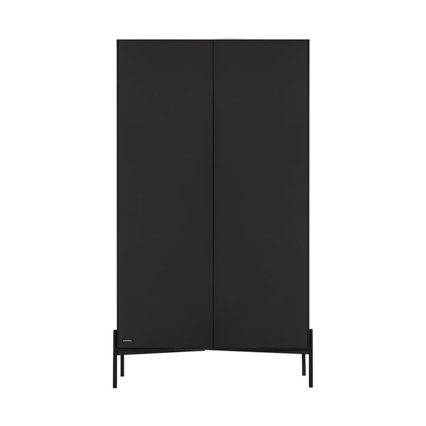 Kidsmill Boutique Kleiderschrank 2-Türig Schwarz M - Material: MDF - Babypark. de