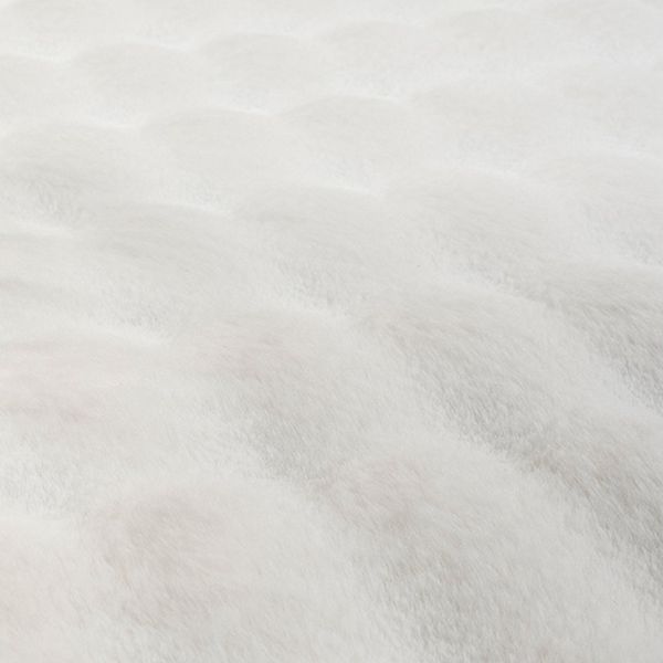 Carpetia Hochflor-Teppich Teppich Wohnzimmerteppich flauschig 3D-Effekt mit Bubbleform in weiß, rechteckig