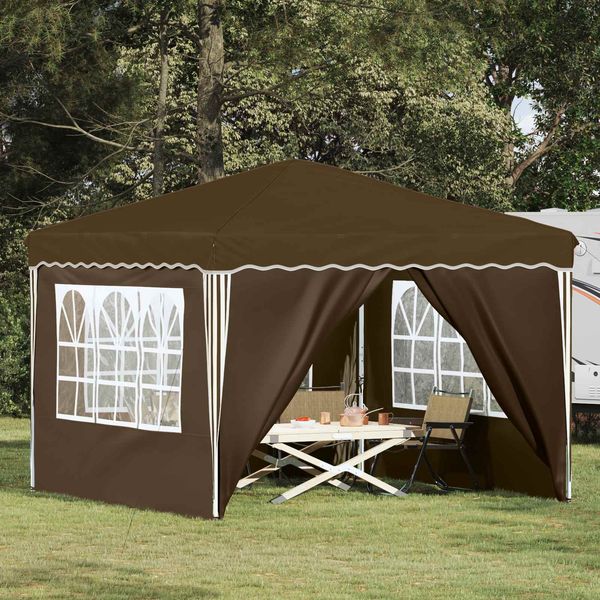 vidaXL Pop-up Partyzelt 288 x 288 x 245 cm Taupe Oxford-Stoff 42019773