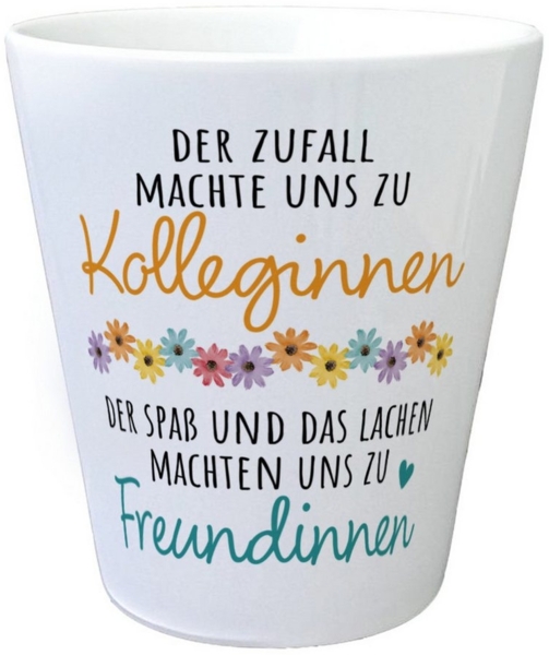 speecheese Blumentopf Beste Kollegin Blumentopf mit Spruch Zufall Kollegen Lachen Freunde