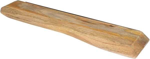 Steckboard mit Baumkante Wandregal Mango massiv natur lackiert 80 x 20 cm LIORA 159467972
