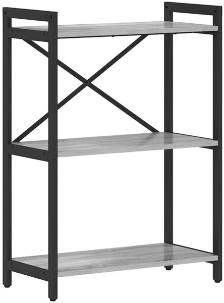 vidaXL Bücherregal Grau Sonoma 60 x 30 x 85 cm Holzwerkstoff 868398