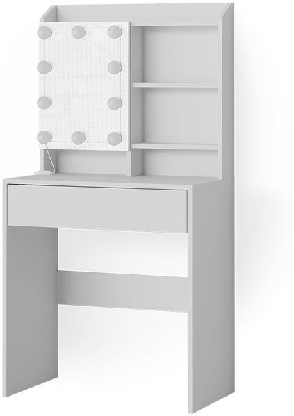 Schminktisch Laura Weiß 70 cm mit LED Beleuchtung Vicco