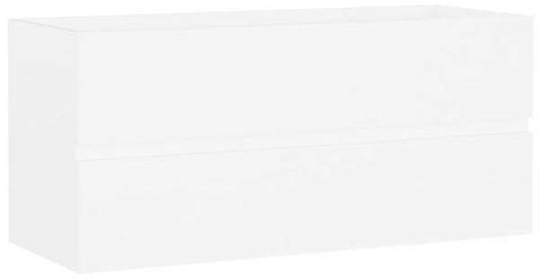 vidaXL Waschbeckenunterschrank mit Einbaubecken Weiß Spanplatte [3071657] Bild 9
