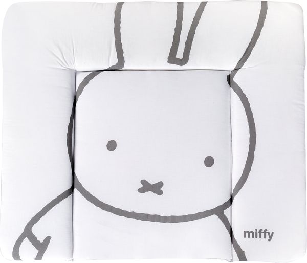 roba Wickelauflage 'miffy®' 85 x 75 cm - PU beschichtet & 100% phthalatfrei - Weiß / Grau