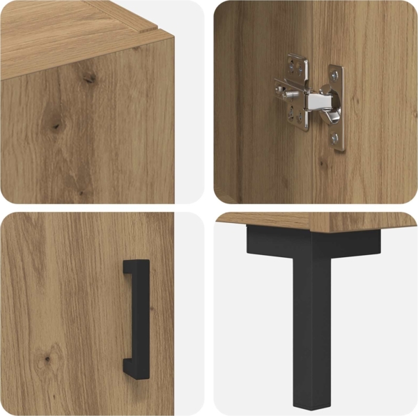 vidaXL Highboard Artisan-Eiche 69,5 x 34 x 180 cm Holzwerkstoff 3415863 Bild 10